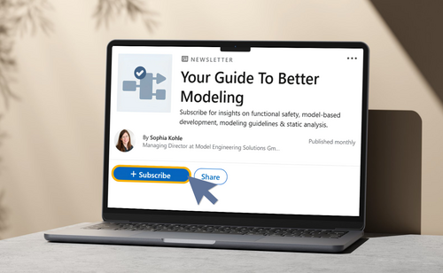 Image: A laptop displays the open newsletter on LinkedIn titled “Your Guide To Better Modeling”.