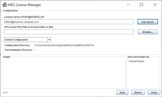 This image shows how to test the license server in MXAM.