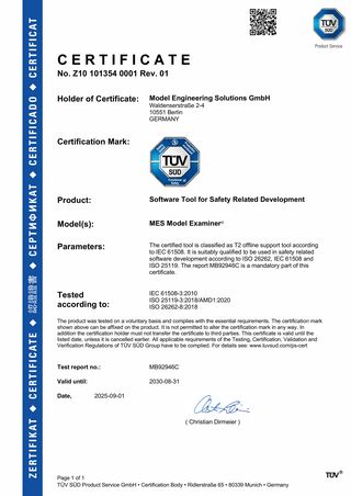 This is an image showcasing the MXAM tuev certificate.