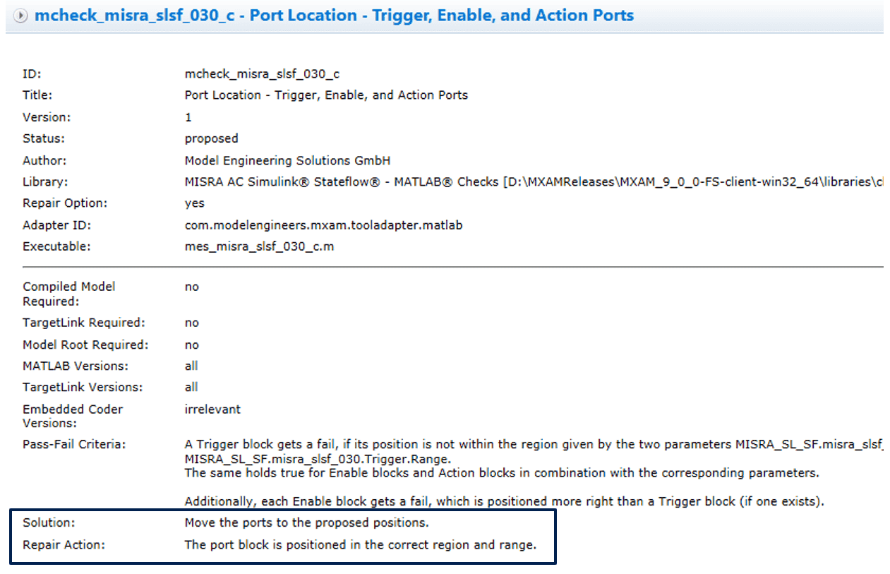 Die Abbildung 8 beschreibt die Detailseite der MXAM-Modellierungsrichtlinien.